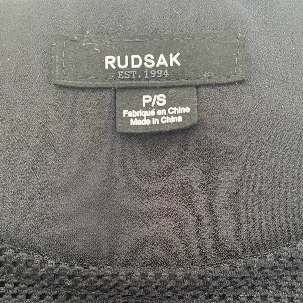 Rudsak Blouse Sleeveless Mesh Layered High Low Multimedia Size S - Picture 8 of 8